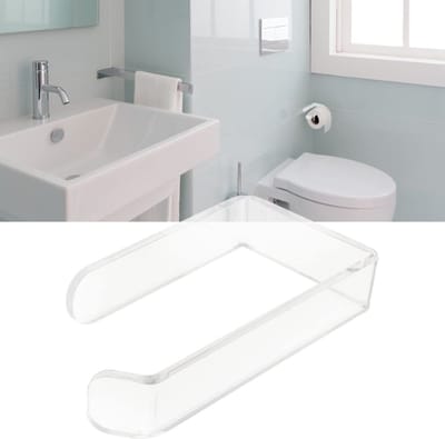 Dailygoods- Toiletpapierhouder zonder boren - Wandmontage - Acryl materiaal - Lichtgewicht - Geschikt voor standaard rollen - Eenvoudige installatie - Rolhouder
