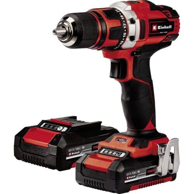 Einhell Accu Boor-/Schroefmachine TE-CD 18/40-1 Li Kit - Power X-Change - 18 V/Li-ion - 40 Nm - 0-400/0-1.500 t/min - Incl. 2x 1.5 Ah accu, lader en transport-/opbergkoffer