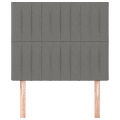 vidaXL - Hoofdbord - donkergrijs - 80x5x118/128 - cm - Stof