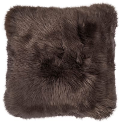 Sheepskin House - Langharig Schapenvacht Kussen - LW - Leren achterkant - 50x50 cm