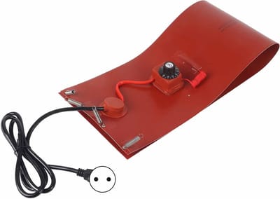 Siliconen verwarmingsband voor vaten, elektrische verwarmingswikkel voor 60L olietank, ideaal voor metaal en olieverwarming (EU-stekker 220V 50Hz)