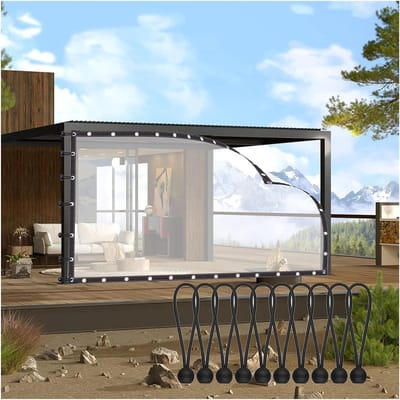 Waterdicht Tarp - Zeil Dekzeil - Buiten Beschermen - Versterkte Randen - 1.5x1.8m - Transparant