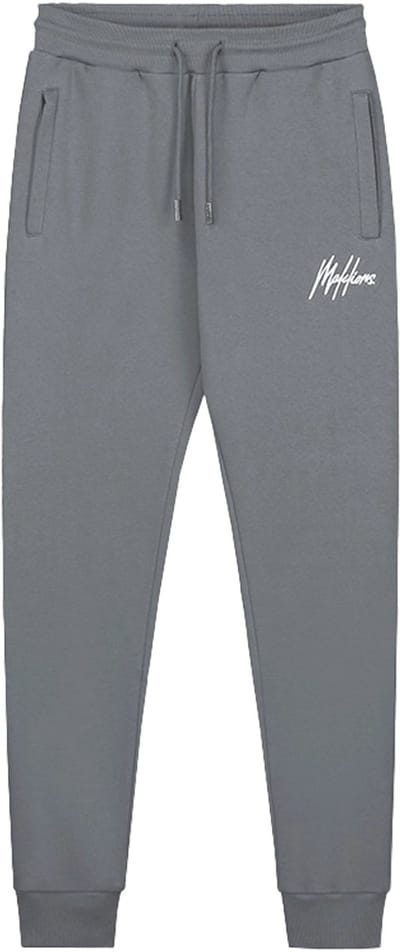 Malelions sport logo joggingbroek in de kleur grijs.