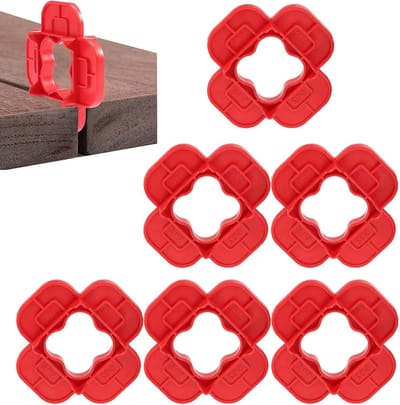 Afstandhouders Composiet - Houten Spacers - Terrassen Bouwen - Multifunctioneel Ontwerp - 6 Stuks - Rood