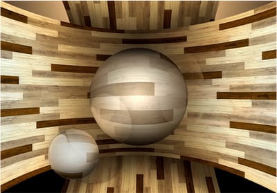 Fotobehang - Wooden orbit.