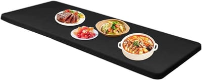 Opvouwbaar Tafelkleed - Tafelhoes Tafelbeschermer - Buiten Eten - Winddicht Antislip - 76 x 183 cm - Zwart