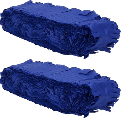Folat Feest/verjaardag versiering - 2x - crepe slingers - blauw - 24 meter - papier - feestartikelen