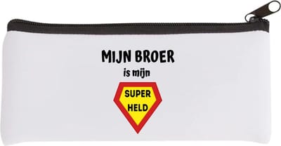 Akyol - mijn broer is mijn superheld Etui - Broer - super broer - verjaardag - cadeautje voor broer - broer artikelen - kado - geschenk - 20 bij 9 cm