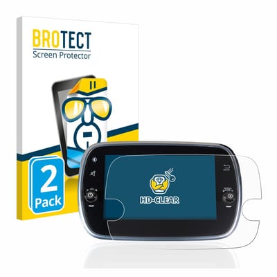 BROTECT - Screenprotector voor Fiat 500 Abarth Uconnet 7" - Folie Beschermfolie transparant 2 Stuks