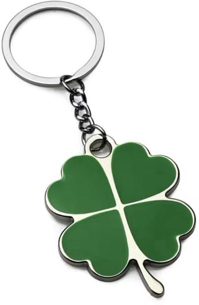 Finnacle - Sleutelhanger - klavertje vier - Luck of the Irish - gelukswens - Cadeau - Good Luck - 5 stuks