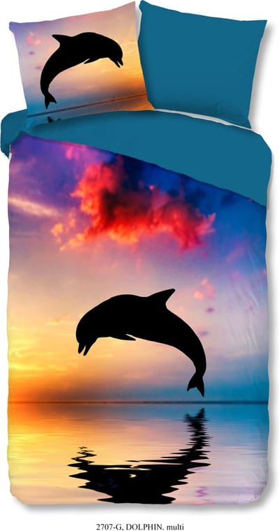 Good Morning dekbedovertrek dolfijn - 1 persoons 140x200/220 cm - Multi - 100% Katoen renforc�