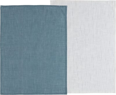Södahl Line Theedoek 50 x 70 cm 2 stuks China blue/White
