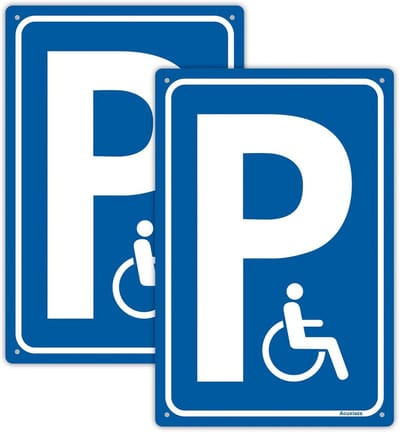 Gereserveerd Parkeerbord Invaliden - 2 Stuks Aluminium Bord 20x30cm