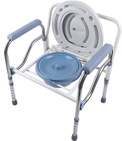 Verstelbare Toiletstoel met Antislip voor Sommige, Opvouwbare Toilethulp, Ondersteuning voor Senioren en Gehandicapten