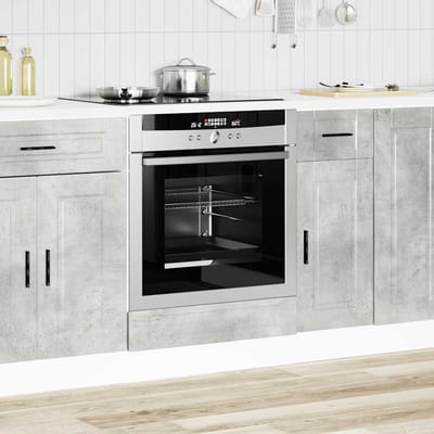 vidaXL - Ovenkast - "Porto" - bewerkt - hout - betongrijs