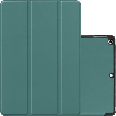 Hoes - Geschikt voor Apple iPad 8 (2020) - 10.2 inch - 8e Generatie - Dun & Stevig - Trifold Bookcase - Hard Cover - Hardcover Book Case - Tablet Hoesje - Donkergroen