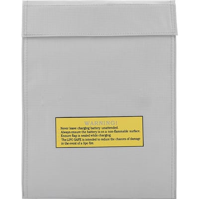 Sac ignifuge pour batterie Li-Po, portable, de sécurité, deux tailles, pour recharger(Argent S) Silver