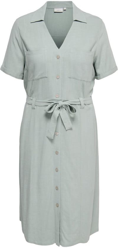 ONLY Carmakoma Blousejurk CARSIESTA Linnen Lange jurk