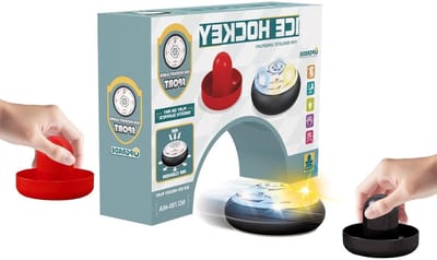 Tafelhockey spel - Hover puck - Interactief spel - Elektrisch zweefsysteem - 26 x 185 cm - Verlichtingsmodel