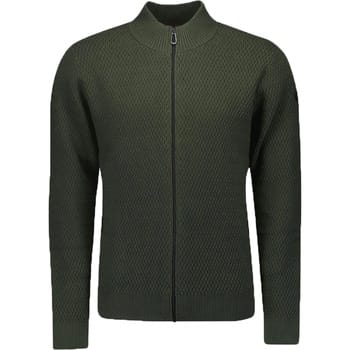 Sweaters No Excess Vest Jacquard Donkergroen