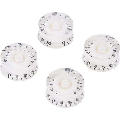 Boutons de contrôle de tonalité de Volume de vitesse, 4 pièces, pièces de rechange pour guitare électrique Gibson Les Paul blanc