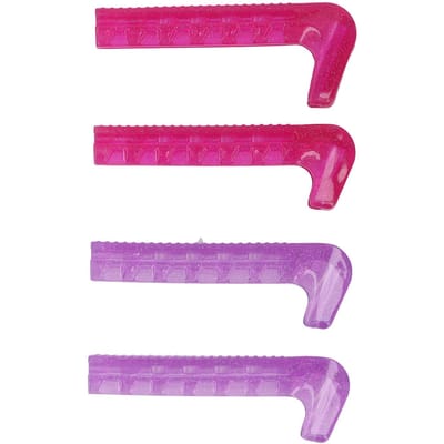 IJsschaatsbeschermer Dubbele Kleur Hard Plastic Knipbaar IJsschaatsbladbeschermer voor Kunstschaats Paars