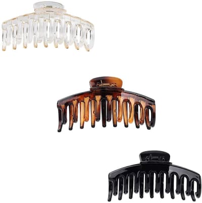 Dailygoods- Haarspelden Antislip - Grote Haarspelden 11 cm - Kunststof - 3 Stuks - Haarklemmen - Ideaal voor Dames en Meisjes - Haarklem