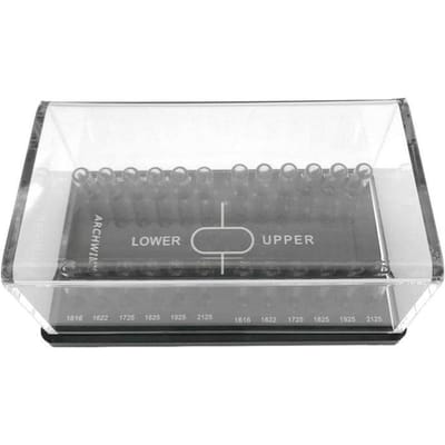 Nigf Tandheelkundige Acryl Organizer Houder Voor Orthodontische Ronde Rechthoekige Boogdraden Koffer Opbergdoos gray