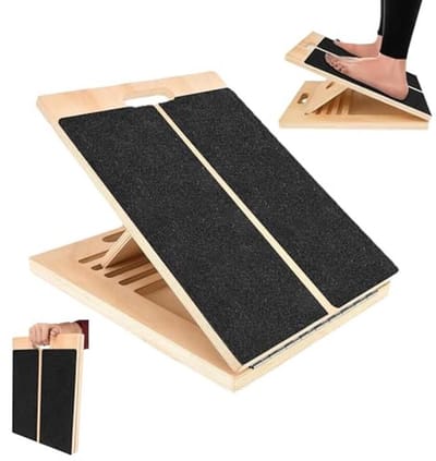 Houten Kuitrekker Schuine Plank - Evenwichtstrainer voor Lichaamsbalans en Reksoefeningen