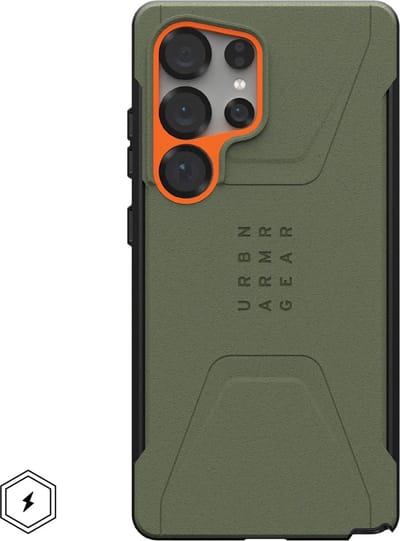 UAG Civilian Backcover geschikt voor MagSafe geschikt voor Samsung Galaxy S25 Ultra - Drab Orange