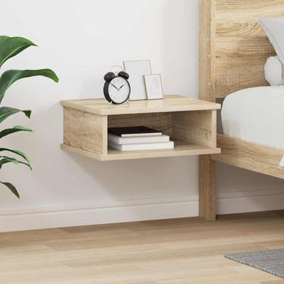 vidaXL - Nachtkastje - Sonoma - Eik - 40 - x - 31 - x - 15 - cm - Bewerkt - hout
