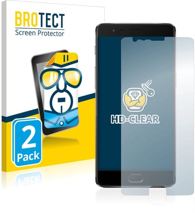 BROTECT - Screenprotector voor OnePlus 3T - Folie Beschermfolie transparant 2 Stuks