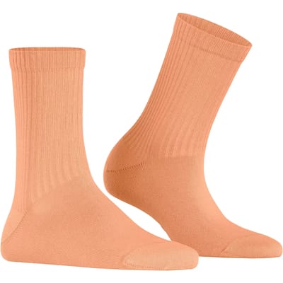 Burlington Fleet Street eenkleurig katoen sokken dames orange - maat 36-41