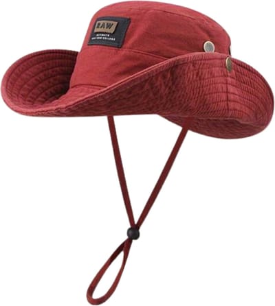 Nivard Zonnehoed - Reishoed - UV Beschermende Hoed - Bucket Hat - Festival - Pet - Hoedje Voor Dames & Heren - Hoofdbescherming - Rood