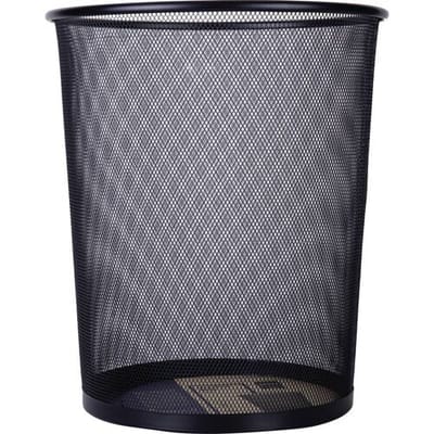 DELI E9189 D951490 Afvalbak 18 l Metaal (Ø x h) 29.5 cm x 34 cm Zwart 1 stuk(s)