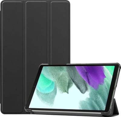 Hoesje Geschikt voor Samsung Galaxy Tab S6 Lite - Dun & Stevig - Trifold Bookcase - Hard Cover - Hardcover Book Case - Tablet Hoes - Zwart