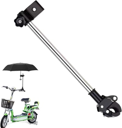 Kinderwagen Parapluhouder - Wandelwagen Accessoire - Bescherming Tegen Weer - Tool-free Bevestiging - 35.5cm Lengte - Zwart