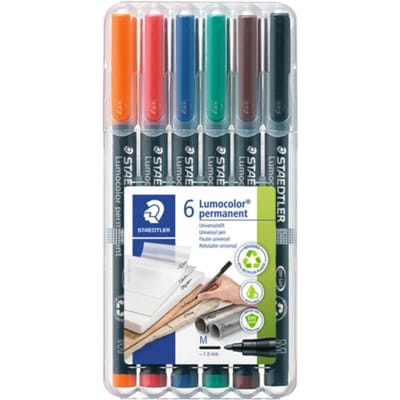 STAEDTLER Lumocolor permanent universele pen M 317 - Box 6 kleuren