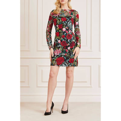 GUESS Marciano By  Rosa Dress Black Floral Multi Taglia: 36 | Abiti Mini Outlet | Donna | Nero