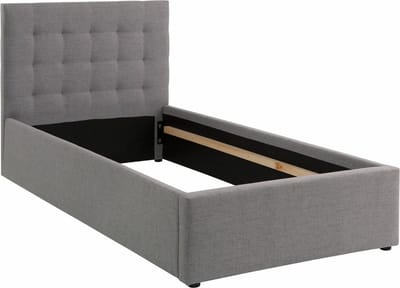 Hamar-Bed 100 cm in grijze stof