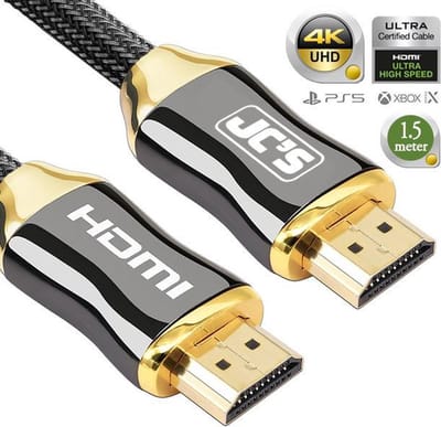 ✅ JC'S - HDMI Kabel 2.0 Gold Plated - High Speed Cable - 18GBPS - Full HD 1080p - 3D - 4K (60 Hz)- Ethernet - Audio Return Channel - HDMI naar HDMI - Male to Male - Voor TV - DVD - Laptop - Tablet - PC - Beeldscherm - Beamer - 1.5 Meter