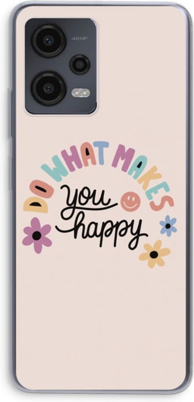 Case Company® - Hoesje geschikt voor Xiaomi Redmi Note 12 hoesje - Happy days - Soft Cover Telefoonhoesje - Bescherming aan alle Kanten en Schermrand