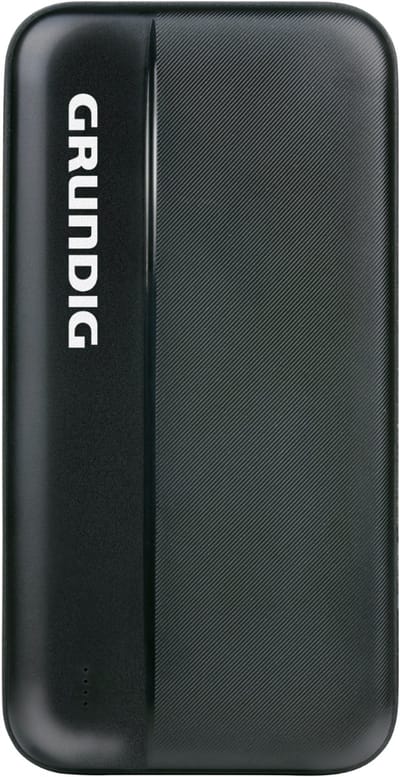 Grundig Powerbank 20000 mAh – Externe Batterij Powerbank voor iPhone en Android – Universele Externe Batterij met USB-C, Micro-USB en 2x USB-A – Oplader voor Smartphone en Tablet – Zwart