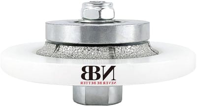 Diamant Profielwiel - Diamantfrees Randvormer - Randbewerking Steen - Half-Bullnose Vorm - B5 x 65mm - Zilverkleurig
