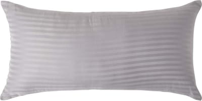 Homescapes Satijn Streep Katoen Kussensloop 40x80 cm – Zilvergrijs – 100% Egyptisch Katoen – Draaddichtheid 330