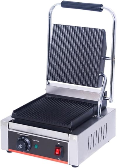 Contactgrill 1800W - Panini ijzer Tosti apparaat - Sandwiches en steaks grillen - Gietijzeren grillplaten
