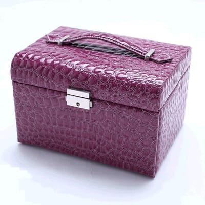 Sieraden Opbergdoos - Juwelendoos - Sieraden Organiseren - Vergrendelbare Laag - 22 x 16 x 14 cm - Zwart