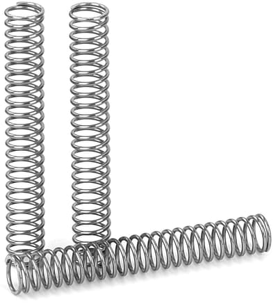 Compressieveren 40 mm RVS Veer - Draaddiameter 0,65 mm - Buiten diameter 6 mm - Veerkracht 0,9 kg - Set van 20 Stuks