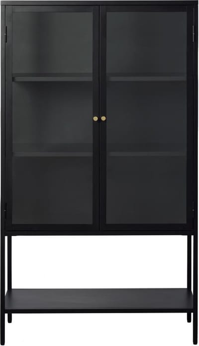 Nordic Home - Ragnar hoog staande vitrinekast - 160 cm - zwart