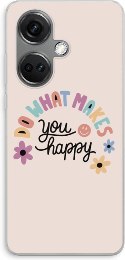 Case Company® - Hoesje geschikt voor OnePlus Nord CE 3 hoesje - Happy days - Soft Cover Telefoonhoesje - Bescherming aan alle Kanten en Schermrand